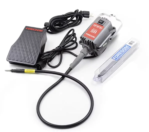 

Роторный гравер Foredom 2026 SR с гибким валом, подвесной мотор, полный комплект с ножной педалью, 4 мм, для полировки ювелирных изделий и резьбы по камню