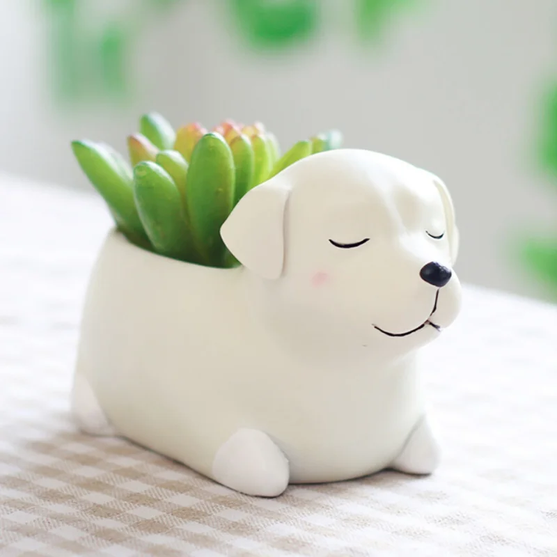 Sadzarka dla szczeniąt Corgi na sukulenty, dekoracyjny pojemnik na doniczkę dla psa do dekoracji blatu Mini Bonsai Home