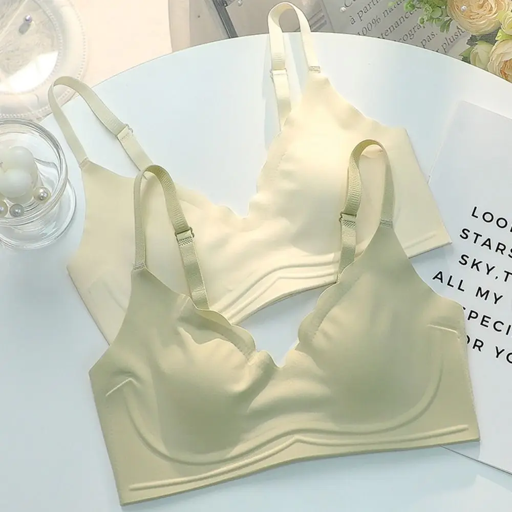 

Модный беспроводной бюстгальтер пуш-ап, ударопрочное бесшовное белье с глубоким V-образным вырезом, тонкое белье против провисания, подарки для женщин