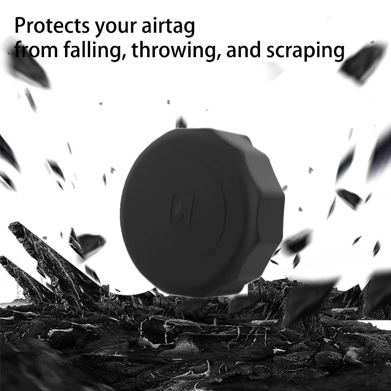 جراب سيليكون مقاوم للماء مضاد للخسارة لجهاز Apple AirTag، تصميم تغطية كاملة مثالي لأطواق الحيوانات الأليفة وأحذية الأطفال