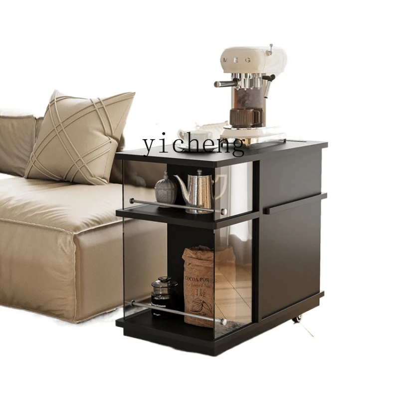 

XL Movable Coffee Table Trolley Side Table Cabinet Locker Balcony Tea Cabinet Side Cabinet