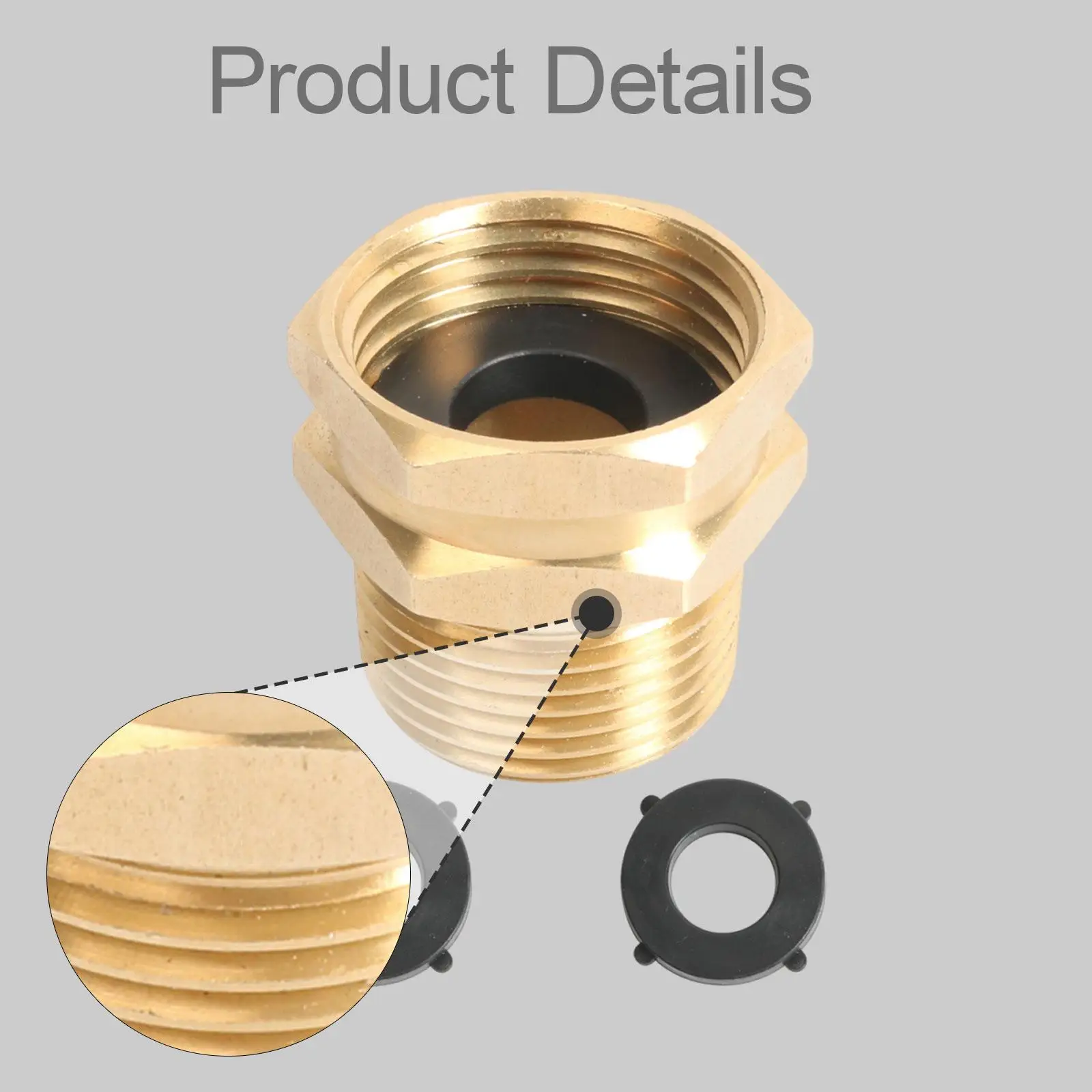 Sturdy Brass Garden Water Hose Connector Replacement Fittings Leakproof Quick Coupling for Outdoor Use