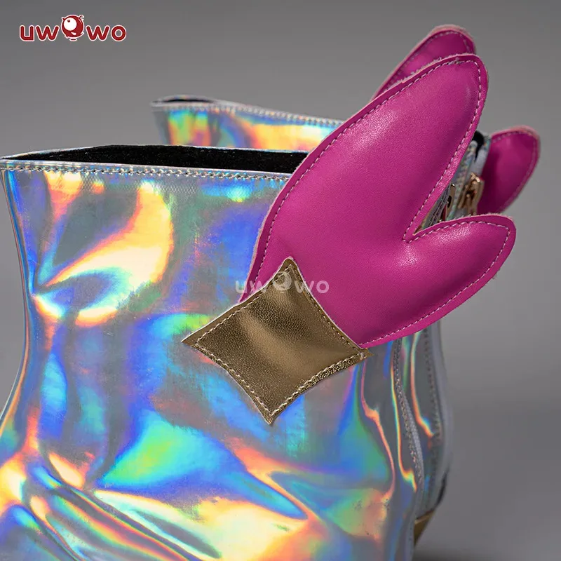 qq28LQUWOWO リーグ・オブ・レジェンド/LOL コスチューム スターガーディアン Kai'Sa SG Kaisa コスプレ靴 ブーツ