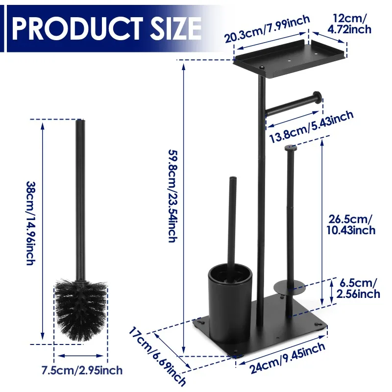 

Kitchen floor rack, bathroom fixture, tissue holder, bathroom stainless steel floor standing toilet paper holder, single pole