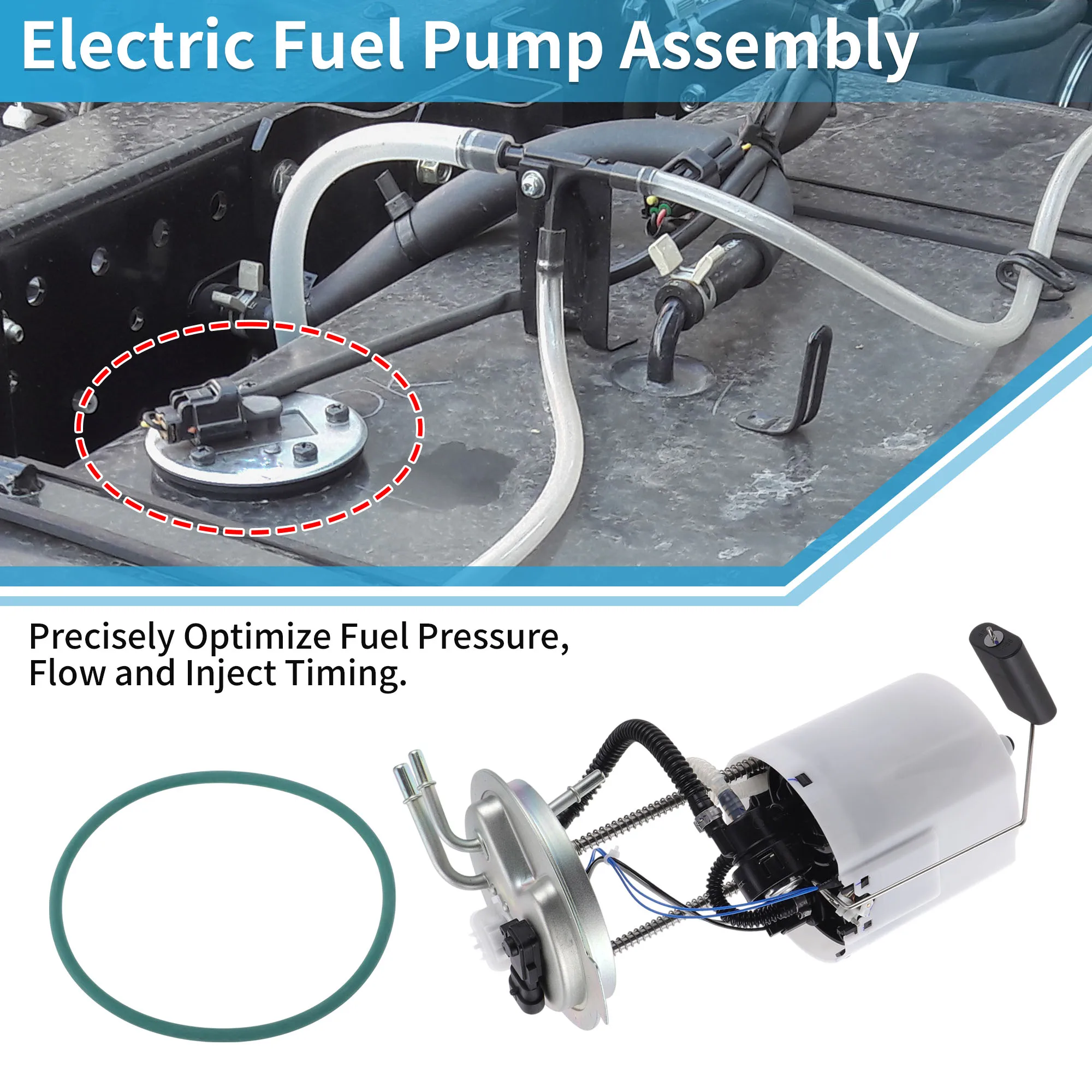 X Autohaux Electric Fuel Pump Assembly No.E3705M for Chevrolet Tahoe for GMC Yukon 05-07 Fuel Filter Pump Module