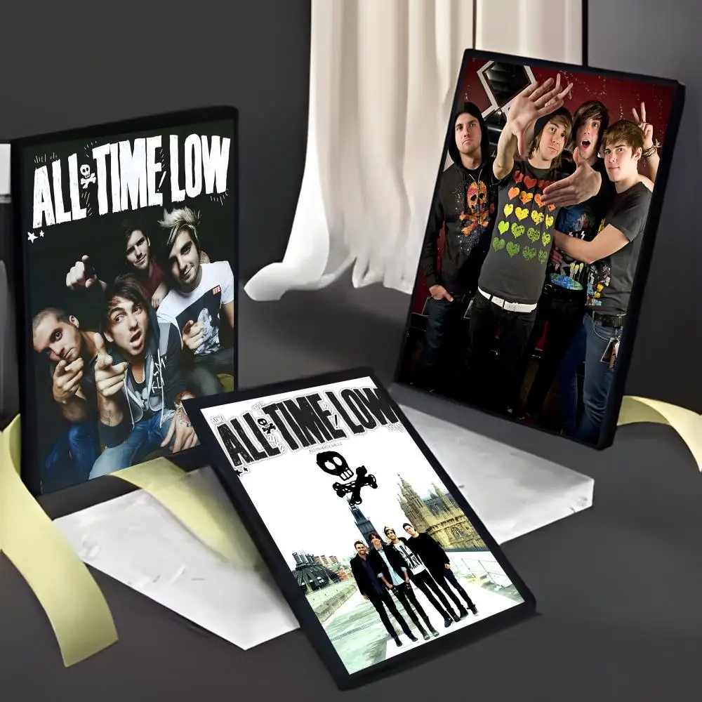 Energetic PopPunk American Band A-All Time Low Poster American Film Mural Home Childrens Room Wall Decor Print