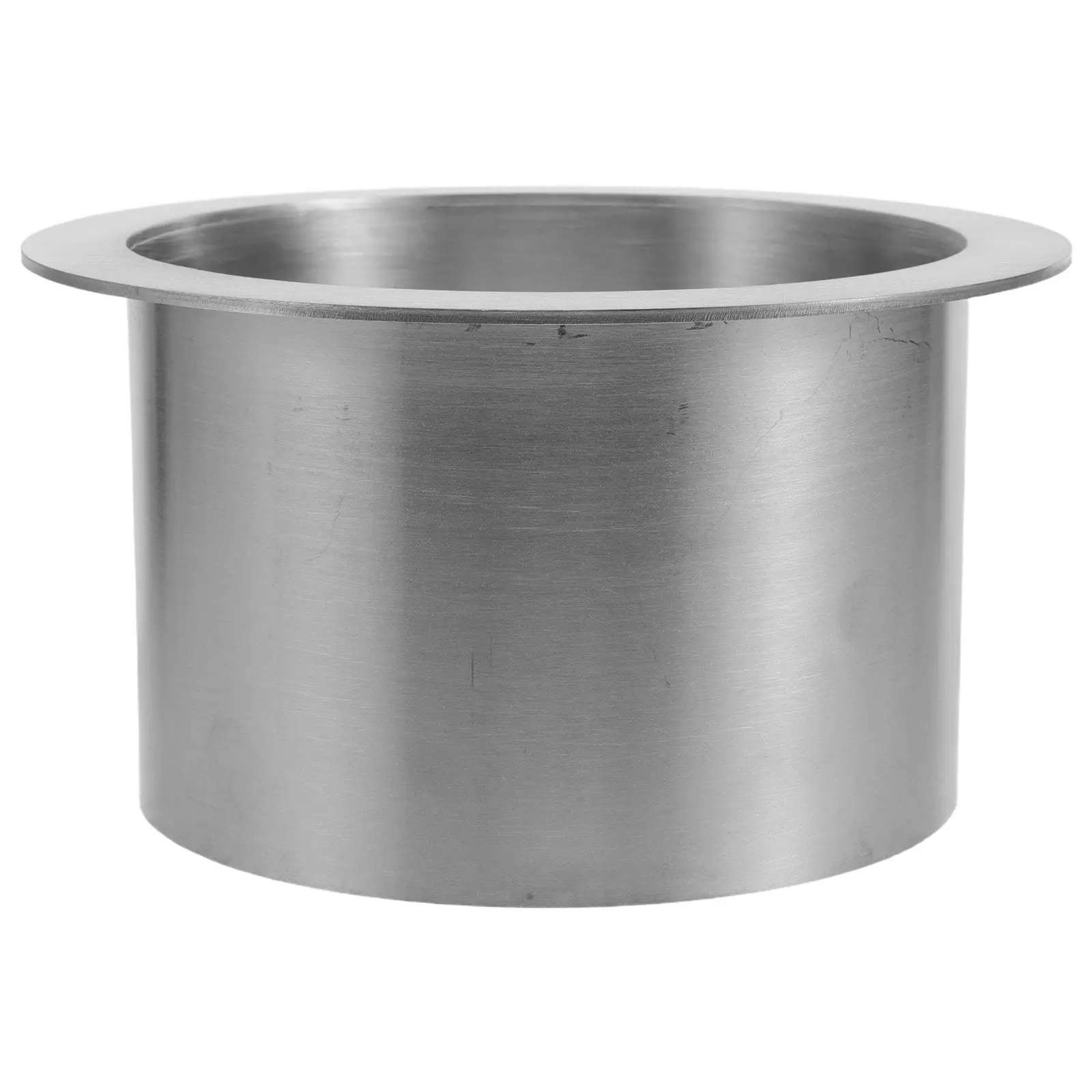 Round Countertop Embedded Trash Grommet Lid 4.72in Stainless Steel Drop-in Waste Chute for High-Traffic Areas Odor Isolation