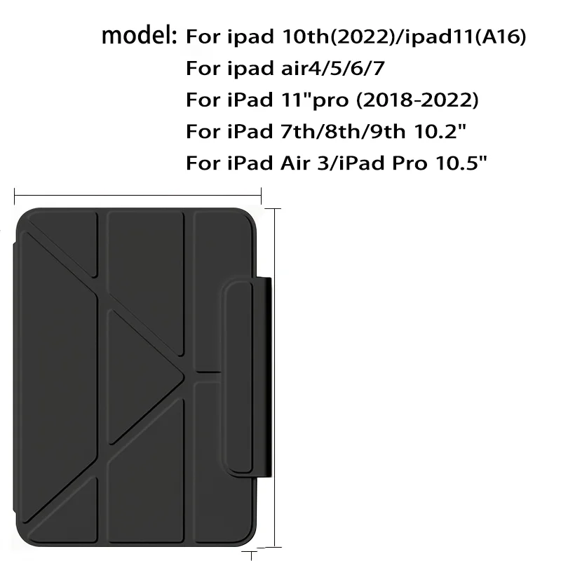 （Only Case）Magnetic Folio Case for iPad 10th Gen2022 iPad11 A16 Air 4 5 6 7 Pro11，Shockproof Stand Cover Auto Sleep Wake