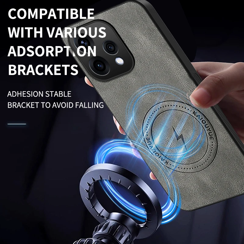 For Oppo Reno15C Vintage Business Phone Case Cover Sheepskin Leather Magnetic Case Oppo Reno15 Pro Wireless Case Oppo Reno15