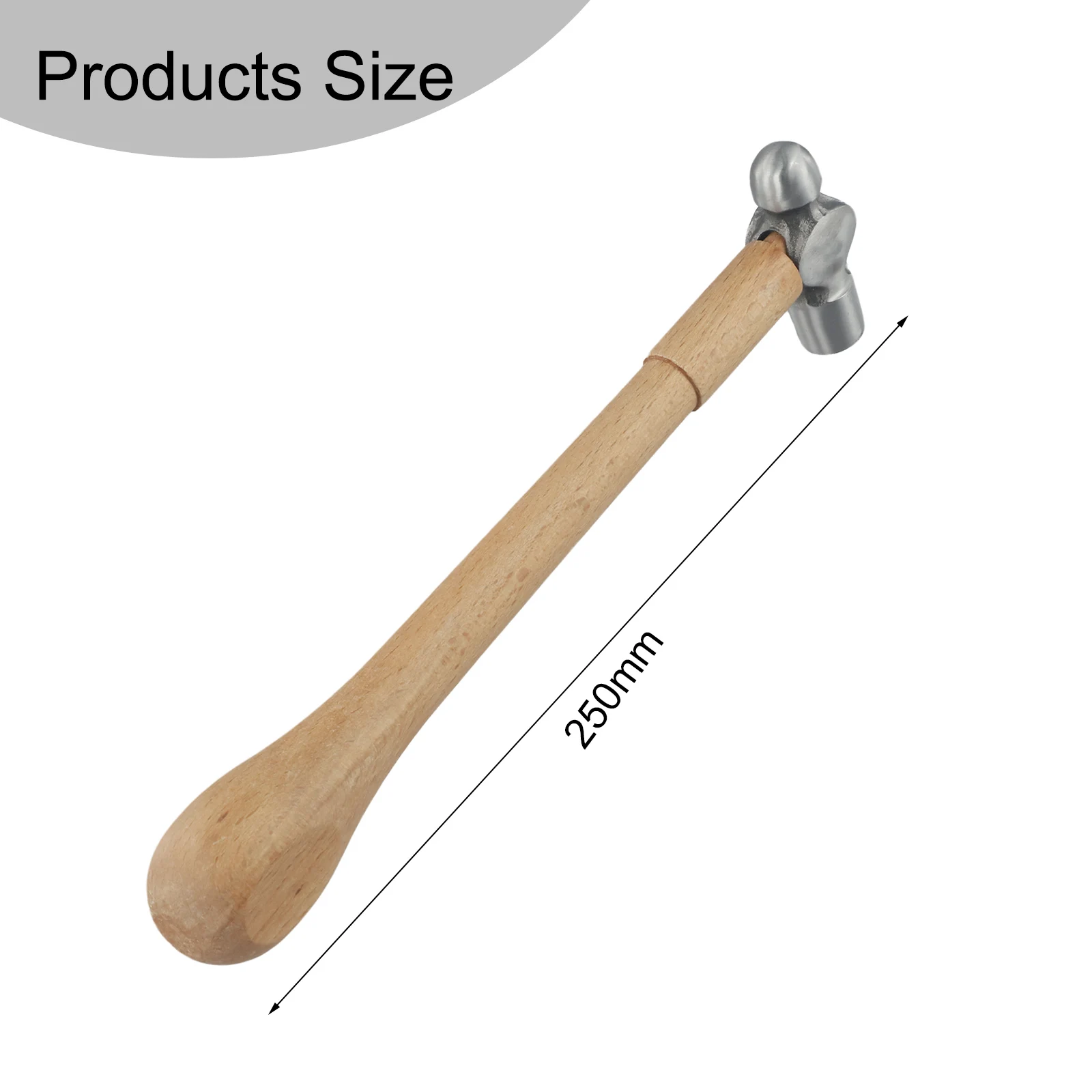 1pc Hammer Non-slip Spare Parts Tools Wooden Handle Jewelry Long Life Replacement Equipment Goldsmith Goldsmithing High Hardness