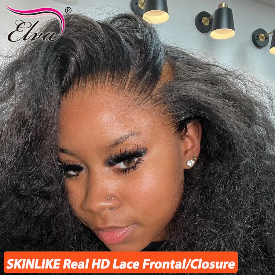 

Натуральные необработанные 100% натуральные человеческие волосы Elva Straight 5x5 HD Lace Closure Invisible Preplucked Bleached Knots Lace Natural Color