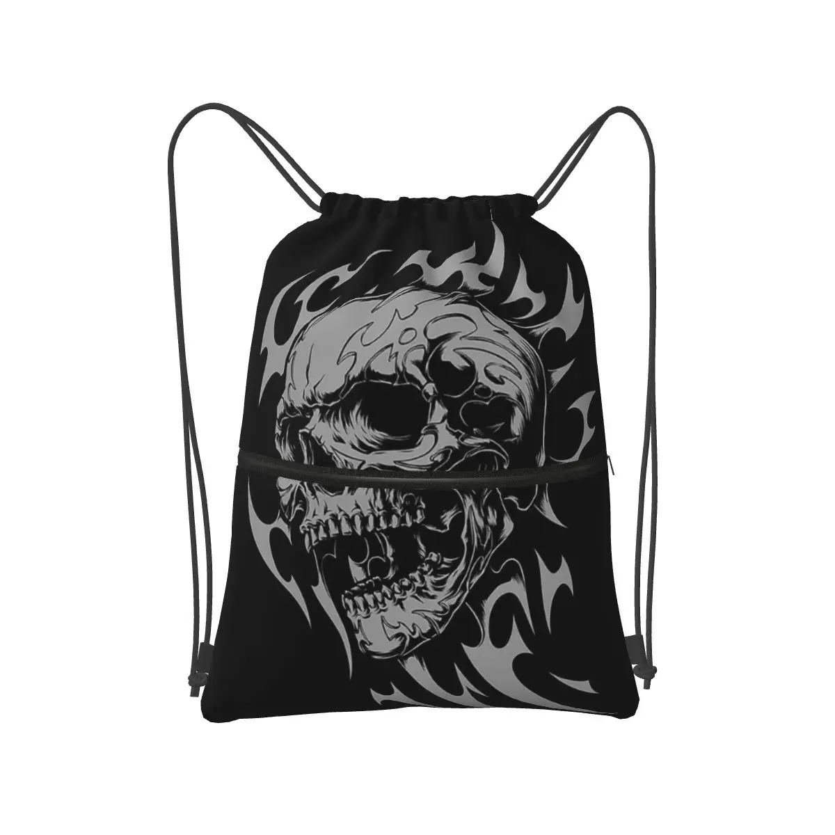 Skull Backpacks Multi-function Drawstring Bundle Pocket Storage Bag Book Bags for Man Woman School