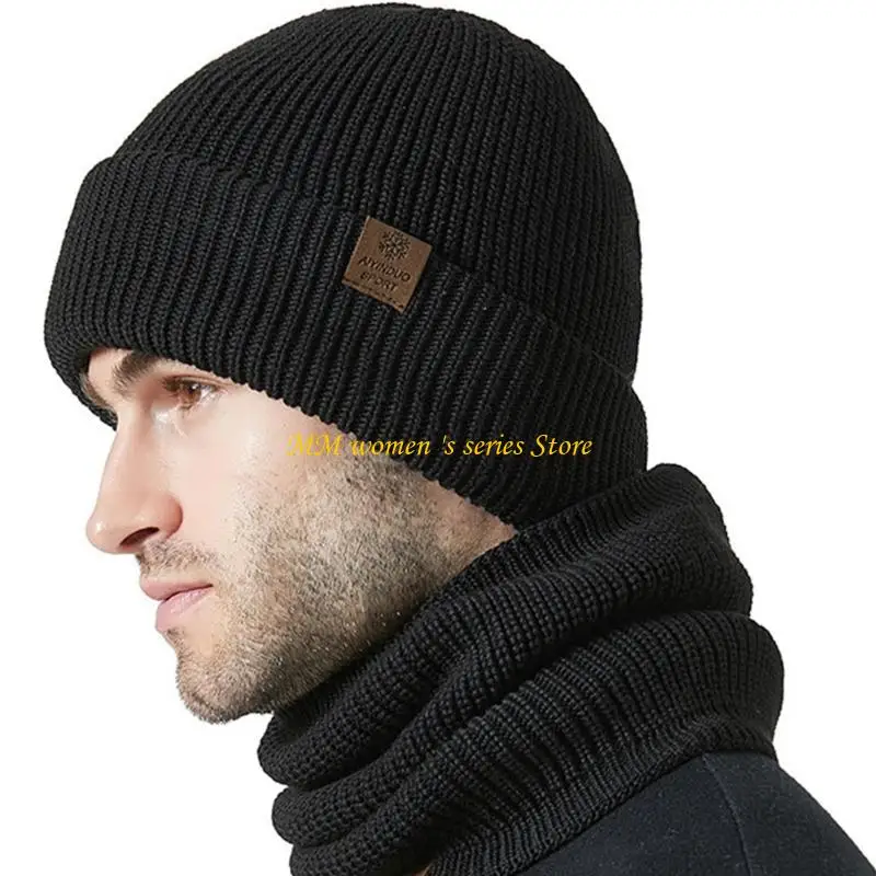 Q39C女性のためのネックゲイター付きの二重層のニット帽子