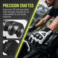 MOTOWOLF Guanti mezze dita estivi per moto da bicicletta Luvas con protezione in fibra di carbonio Guanti da moto Uomo Donna