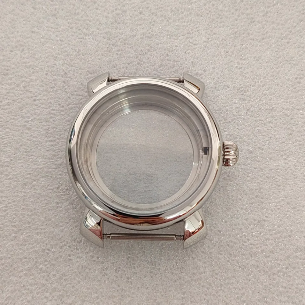 Nowe etui na zegarek 40MM dla NH35 ze stali nierdzewnej ze szkła mineralnego dla NH35 NH36 akcesoria do zegarków z mechanizmem kolor srebrny pasek do zegarków