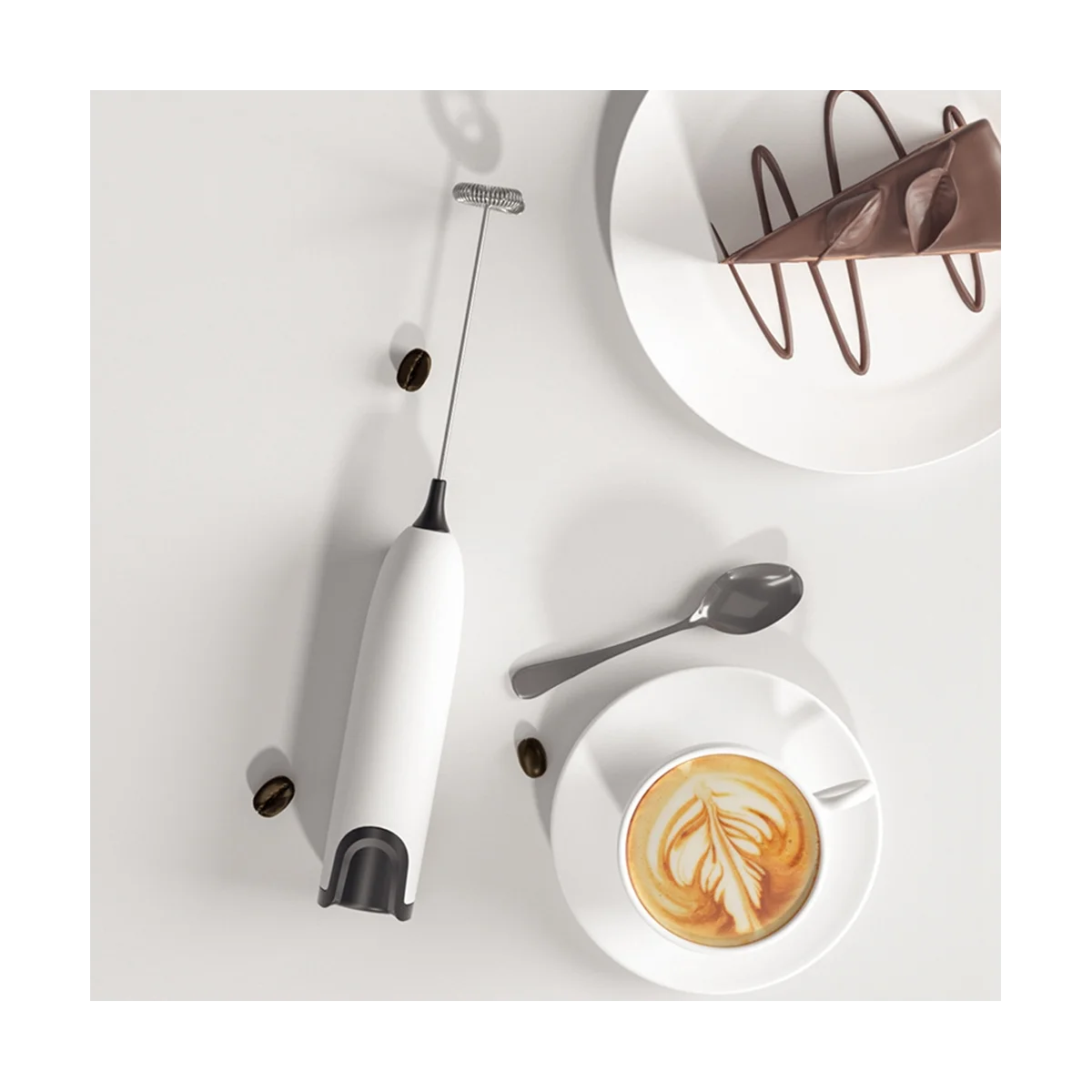 خلاط الحليب الكهربائي Frother البيض الخافق المطبخ الغذاء النمام القهوة كابتشينو كريمر خلاط خفقت-القهوة البيضاء