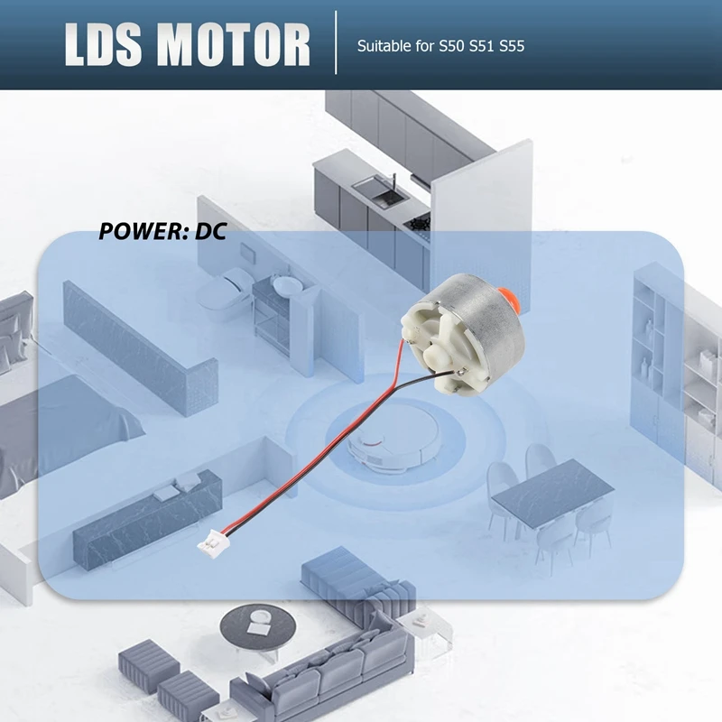 Motor Lidar AT17 para aspiradora Xiaomi Roborock S50 S51 S55, con sensor de distancia de aspiradora de polea naranja