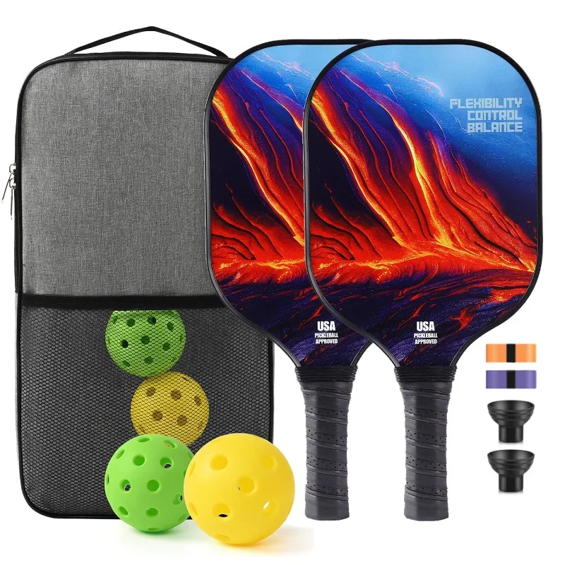 Pickleball المجاذيف USAPA المعتمدة مجموعة مضارب العسل الأساسية 4 كرات غطاء المضرب المحمولة حمل حقيبة طقم هدايا داخلي في الهواء الطلق
