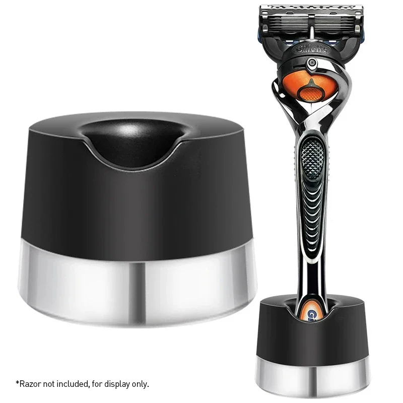 Magnetic Base Draining Razor for Gillette Razor Alloy Stand, Storage Contains Drainage Hole Scratch, for Various Razor Handles