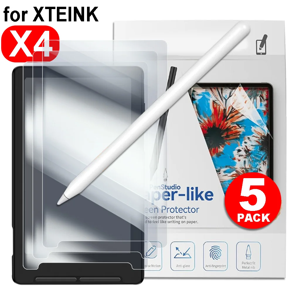 

1-5pcs HD Screen Protector for XTEINK X4 E-reader Anti-glare Anti-fingerprint Soft PET Full Coverage Paper-like Protective Films