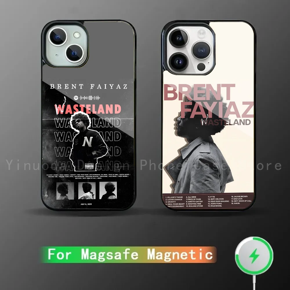 Brent Faiyaz 'Wasteland Music Phone Case Strong Magnetic For IPhone 16 15 14 13 Pro Max 11 12 Mini Alex Mirror For Magsafe Wirel