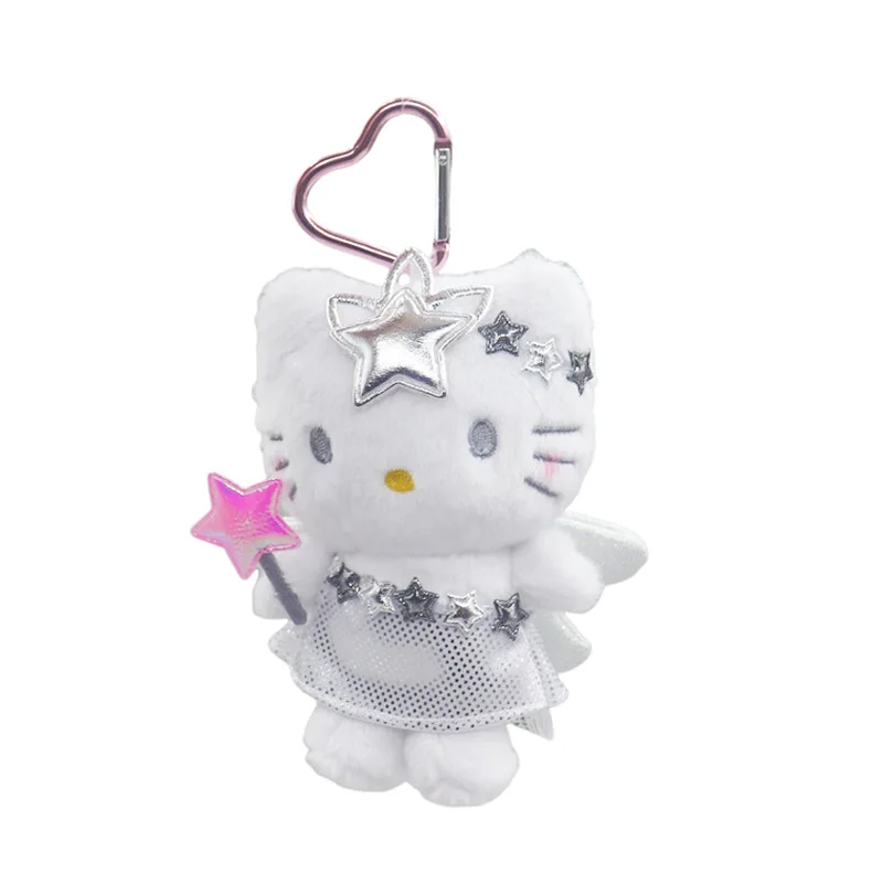 Sanrio Hallo Kitty Plüsch-schlüsselanhänger Cartoon Stern Fee Stick Plüsch Anhänger Stofftiere Tasche Dekoration Anime Peripherie Mädchen Geschenk