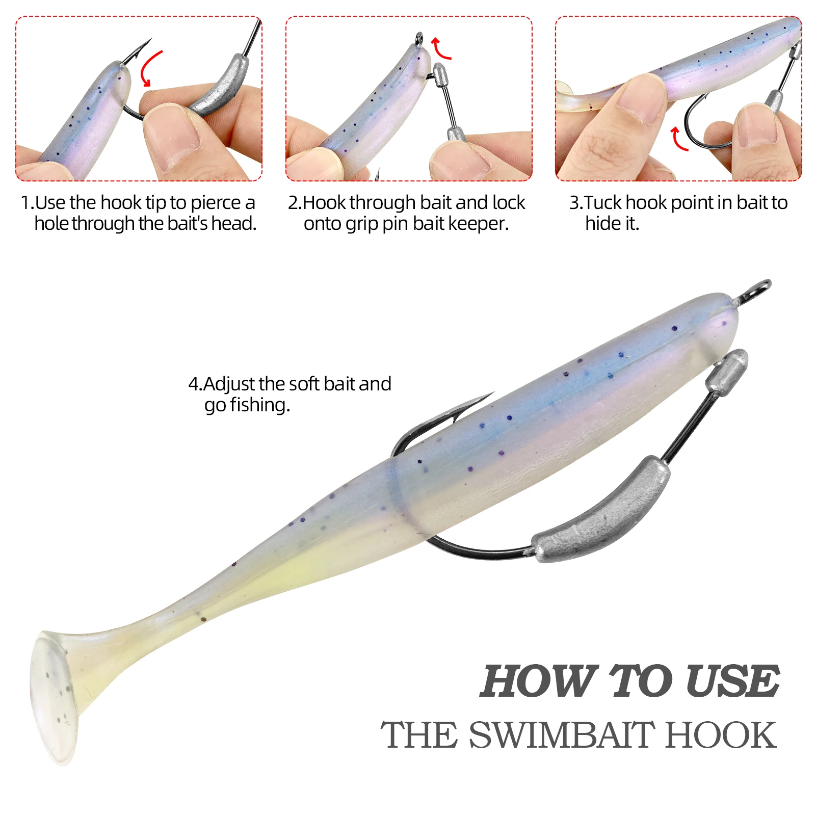 FREE FISHER Anzuelo Swimbait con peso y retenedor cebo – crank - imagen 3