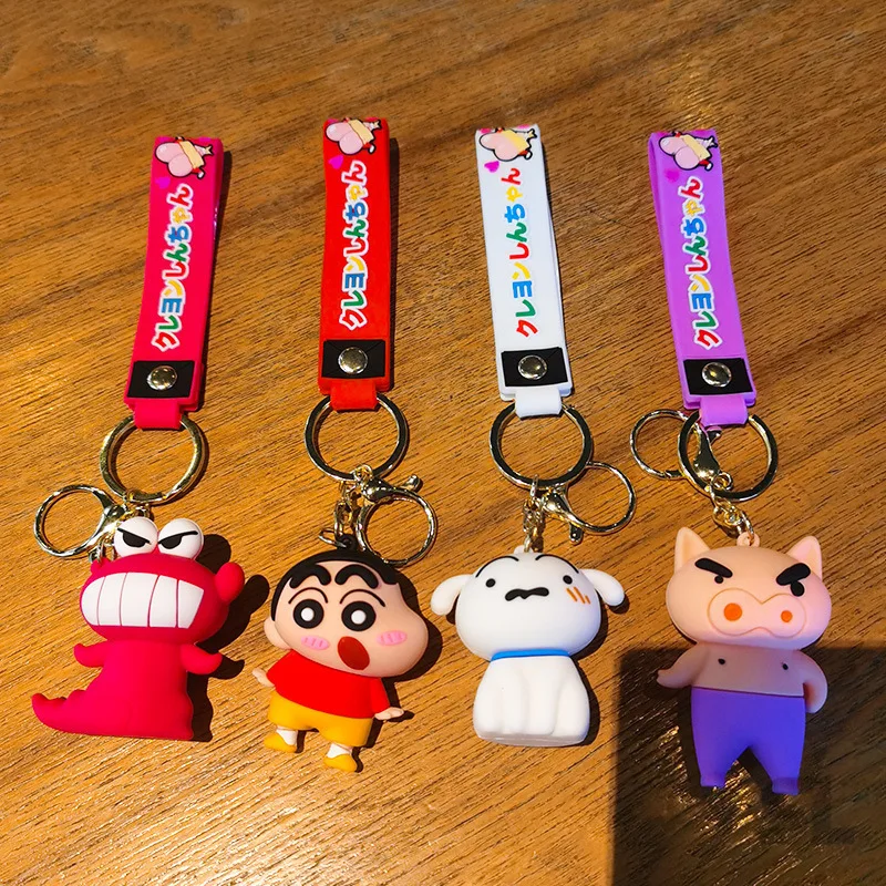 Crayon Shin Chan figurines d'anime porte-clés de dessin animé porte-clés de voiture décor sac à dos accessoires décoration bijoux cadeaux pour enfants