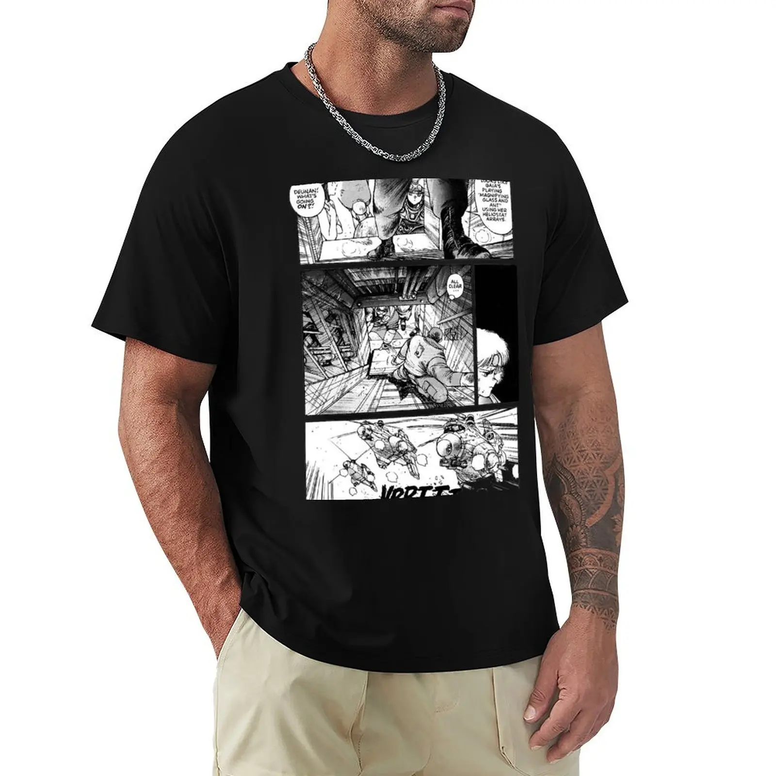 

Appleseed 1988 Manga Cyberpunk Panel T-Shirt summer top blue archive Funny t-shirt tshirts personalised plain t shirts men