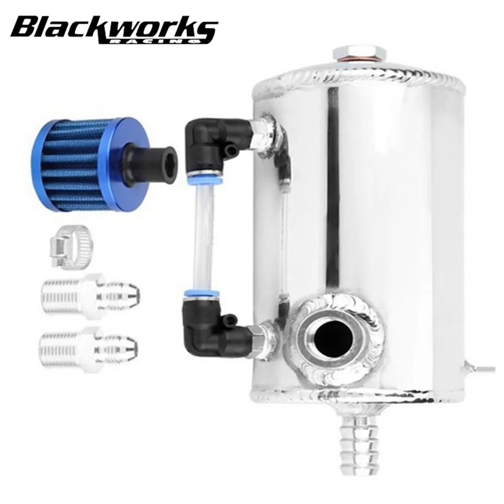 Aluminum Oil Catch Can Reservoir Tank Universal Oil Catch Can Tank With Breather Filter OCC-1026