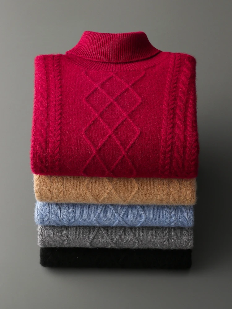 

TLOML новый мужской свитер из 100% кашемира, водолазка, вязаный пуловер, осень-зима, кашемировый трикотаж, элегантный повседневный мягкий удобный топ