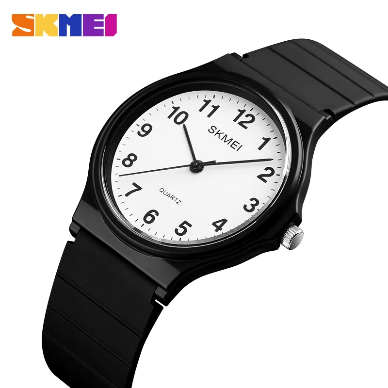 SKMEI Men Women Ladies Watches Simple Design Personality Teens 3bar Waterproof Quartz Wristatches For Women Ladies Reloj Mujer