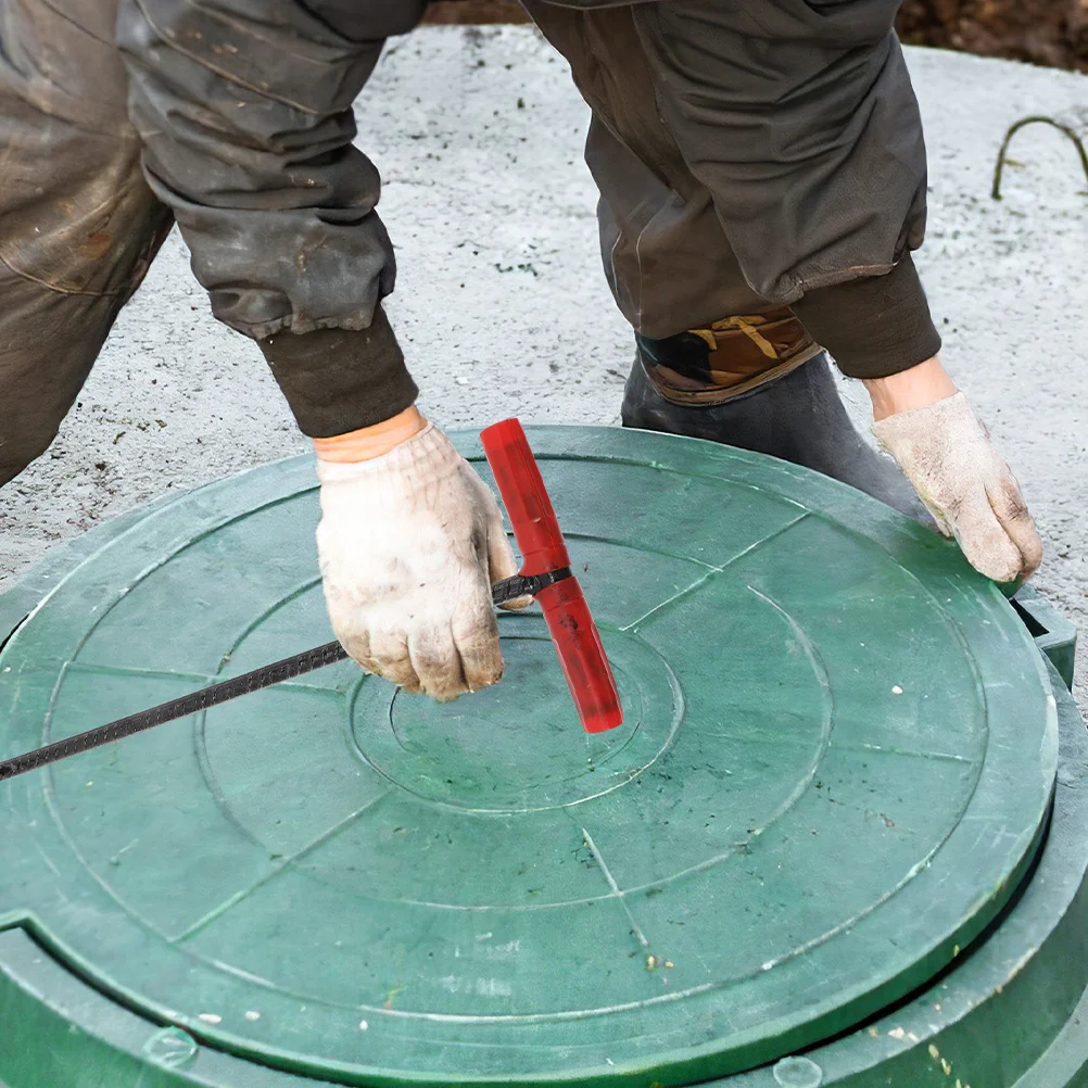 

1pc Manhole Cover Hook Stainless Steel T-Shaped Heavy Duty Lifting Tool For Drain Sewer Lid Pulling Utility Hook Compatible