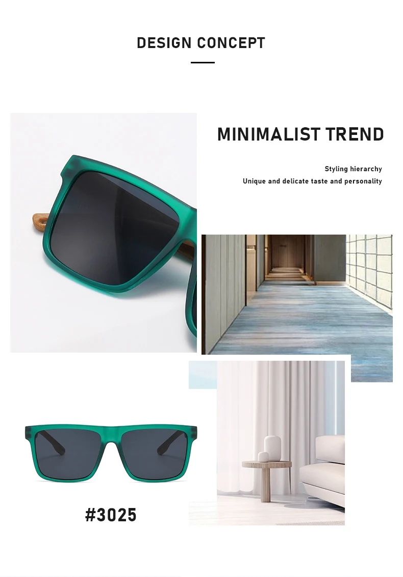 Retro-Sonnenbrille aus Bambus und Holz im neuen Stil, UV-Schutz, für Herren, trendige und vielseitige Sonnenschutz-Sonnenbrille 3052 – Detail 5