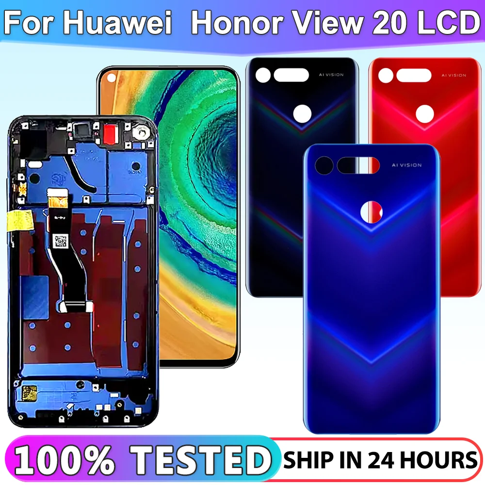 

6.4 inch For Huawei Honor View 20 PCT-AL10 PCT-TL10 PCT-L29 LCD Display Touch Screen Digitizer For Honor V20 Display Frame