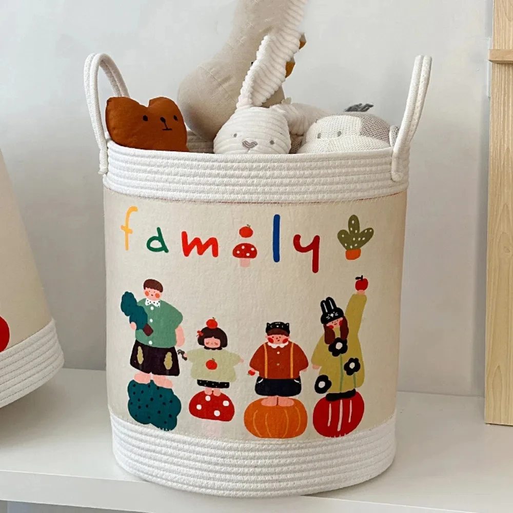 

New Large Capacity Storage Basket Folding With Handle Storage Bucket Multi-Purpose Linen Fabric Storage Organizer Clothes