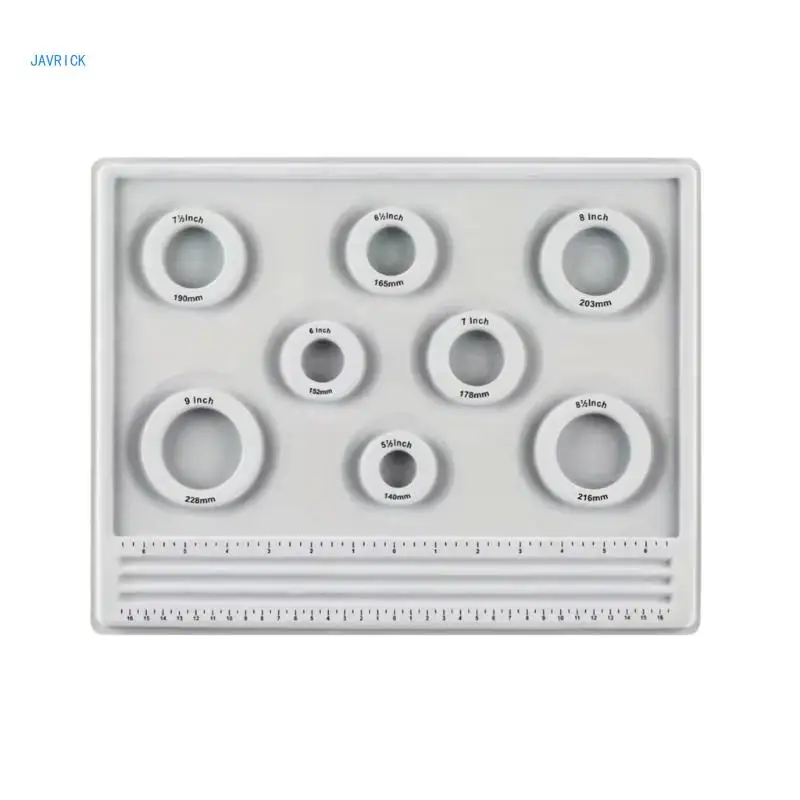 Clear Scale Bead Measuring Plate for DIY Jewelry Crafting in PVC Materials