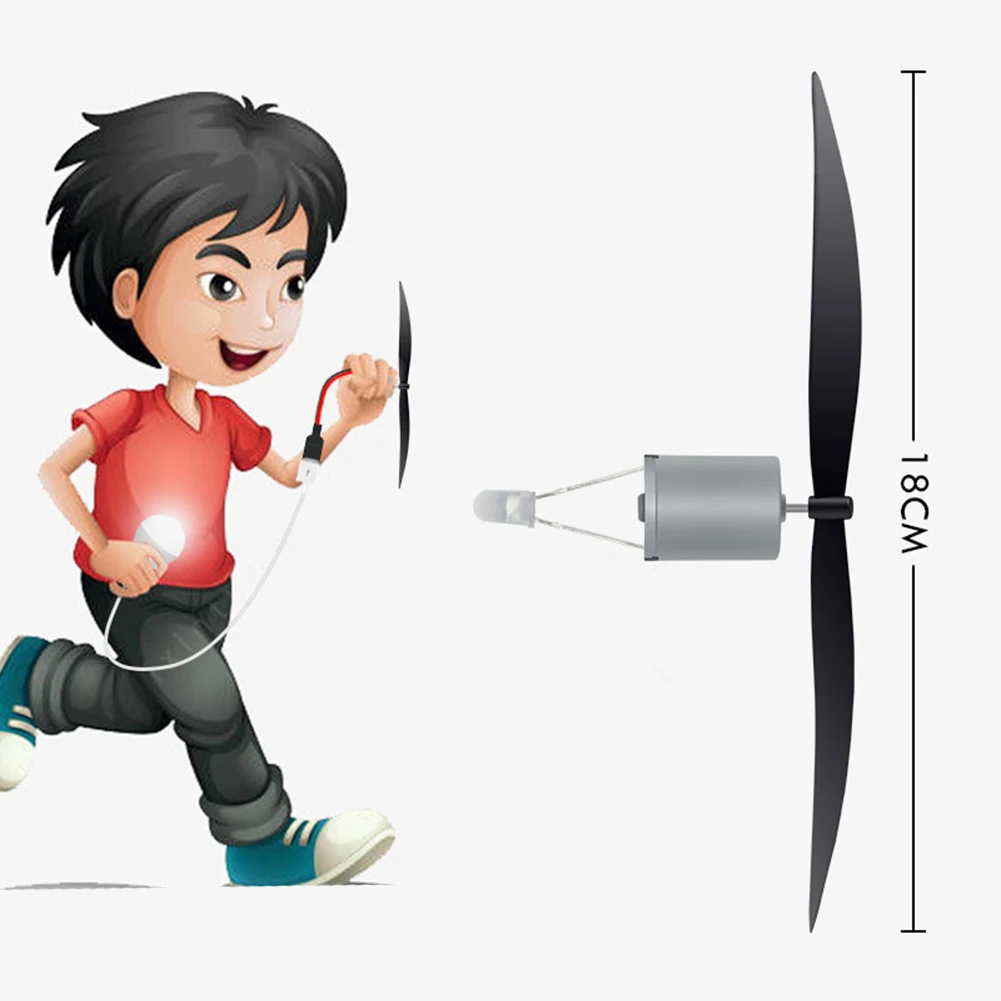 For Bicycles Turbine Kit USB Light Propeller Length 18cm Educational Wind Power Generator Alternative Energy Generator