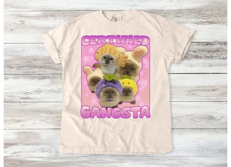 Certified Gangsta Cat T-Shirt