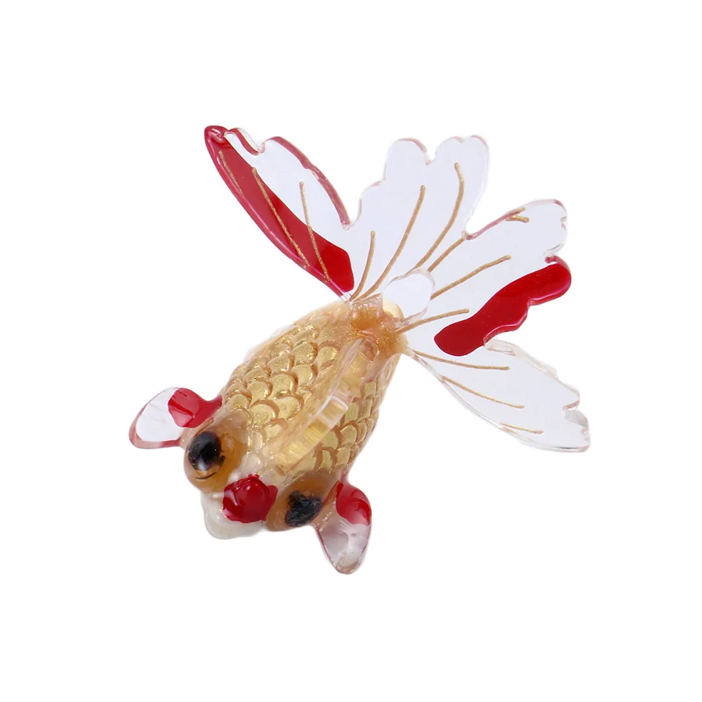 Creative Acrylic Fairy Garden Miniature Goldfish Ornament Figurines Decoration