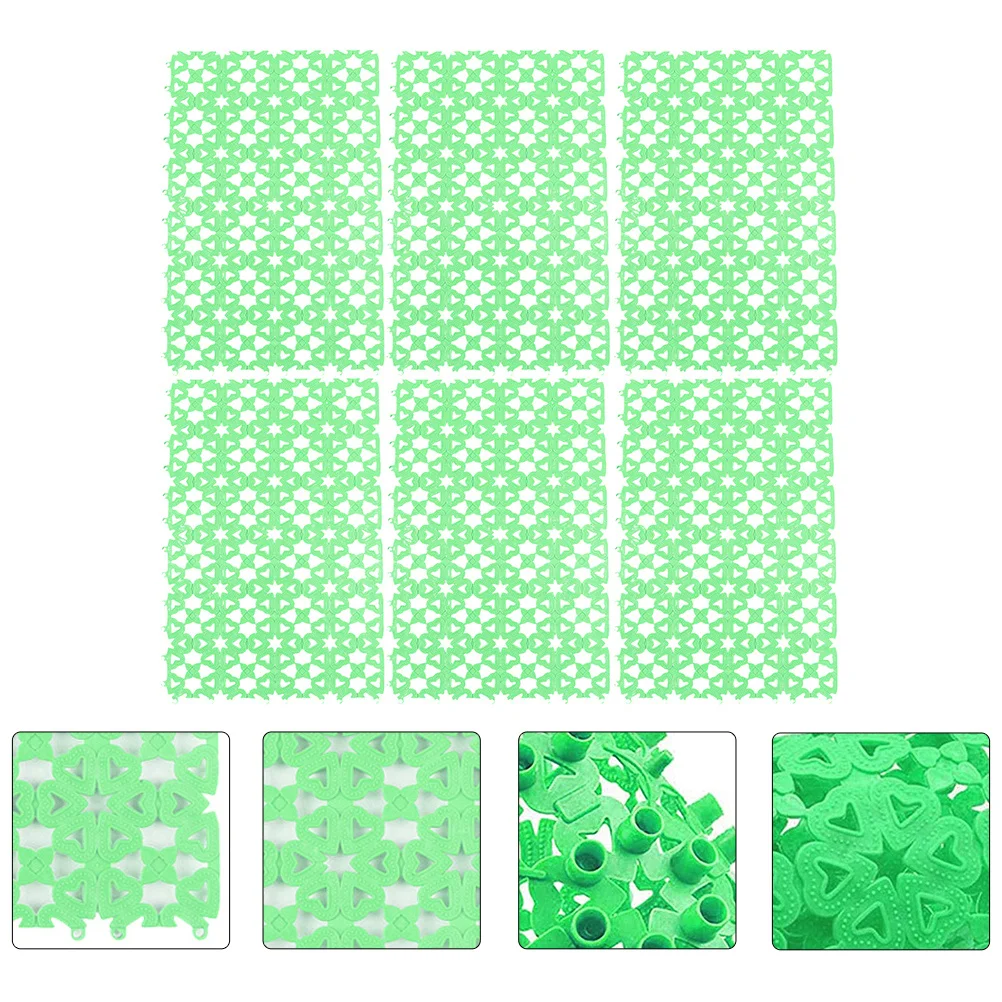 แผ่นรองกรงสัตว์เลี้ยง 6 ชิ้น แบบมีรู ช่วยปกป้องอุ้งเท้า แผ่นรองกรงแฮมสเตอร์ กันลื่น ใช้เป็นแผ่นรองกันลื่นสำหรับสัตว์เลี้ยง