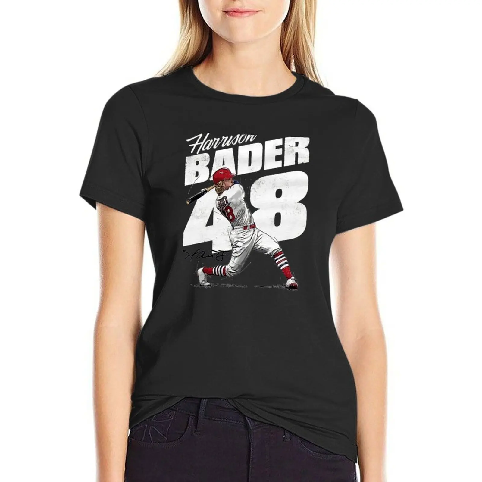 

Harrison Bader T-Shirt lady clothes summer clothes Aesthetic clothing sublime Woman clothing