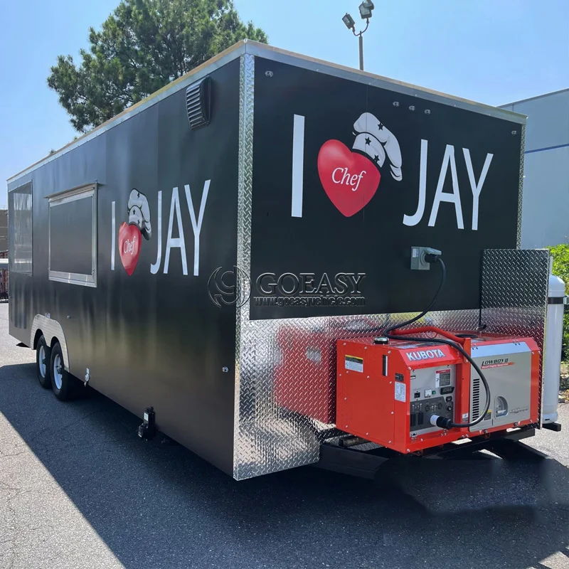 High Capacity Food Trailer Fully Equipped Commercial Grade Pizza BBQ Wings Hot Dog for Festival Food Truck Trailer