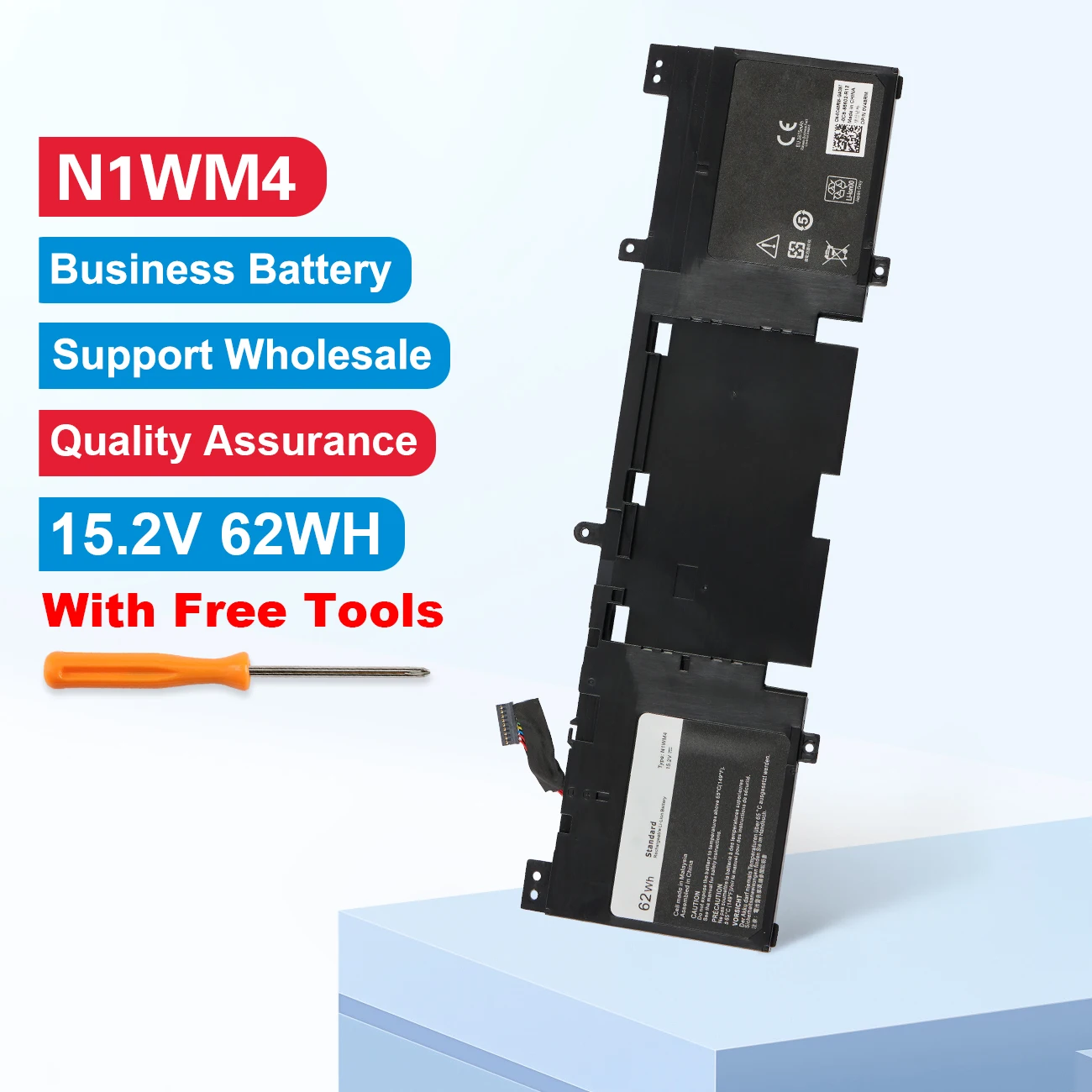 KingSener 3V806 N1WM4 Battery For DELL  Alienware 13 R2 Series ALW13ED-2708 ALW13ED-2608 ALW13ED-1508 62N2T 2P9KD 51WH 62WH