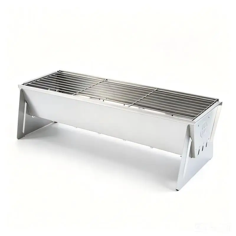 Charcoal barbecue grill Outdoor portable grill Household camping grill Thickened picnic new barbecue stove