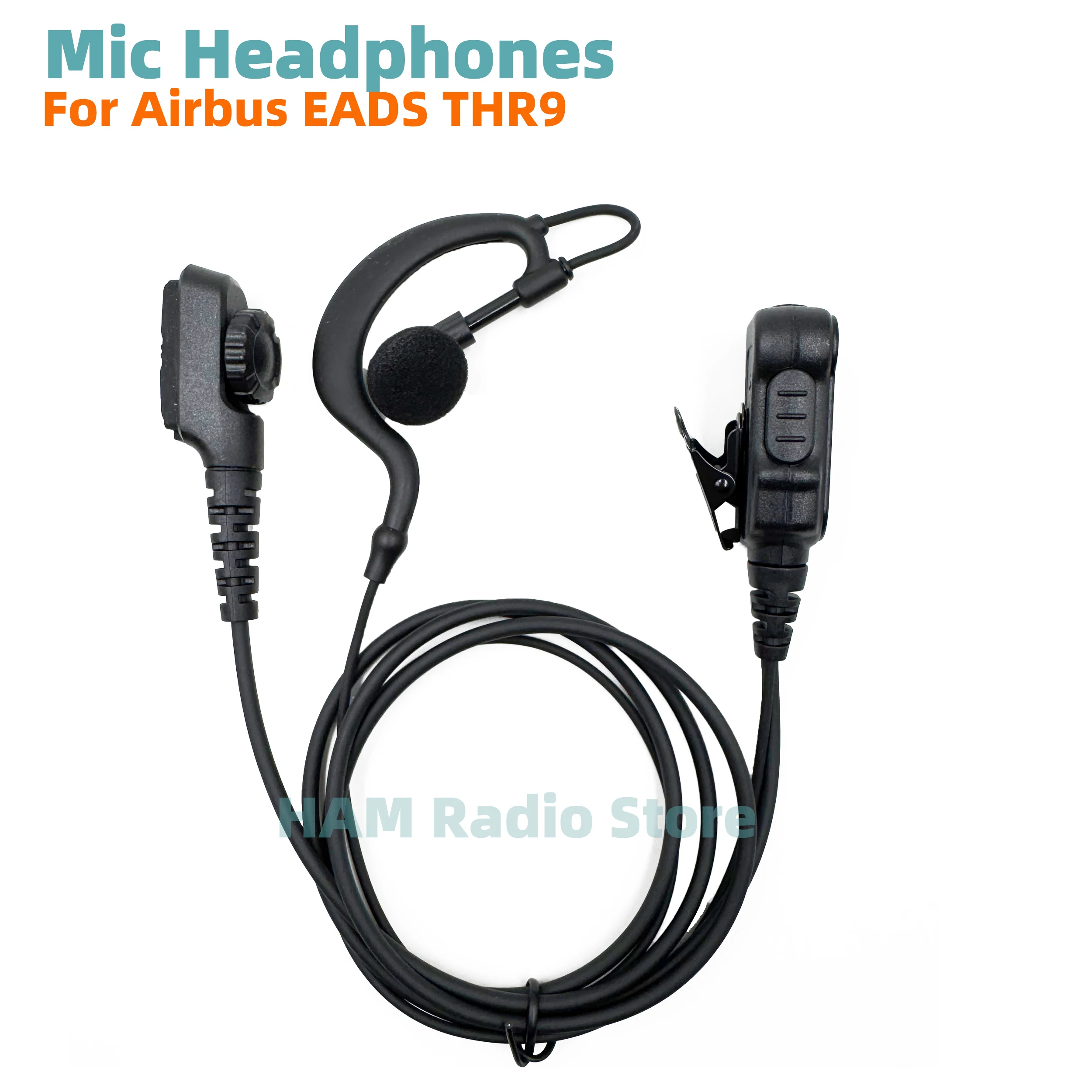 

Ear hang Earpiece Mic PTT Headset For European Aerospace EADS THR9 Radio Airbus THR9I TH9 Protable Radio Walkie Talkie Headset