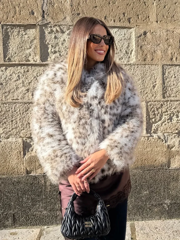 HH Donna Inverno Elegante Giacche calde Stampa Tasche con colletto rovesciato Monopetto Moda donna Maniche lunghe Cappotti Alla moda