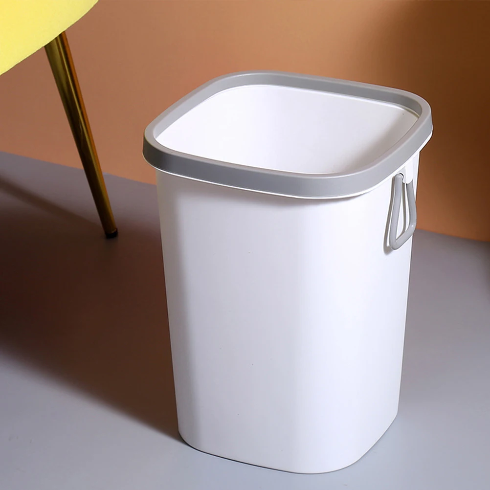 

Wear-Resistant Thickened Press Type Trash Can Lid Design Compact Size for Bathroom Kitchen Bedroom Dorm Practical Use