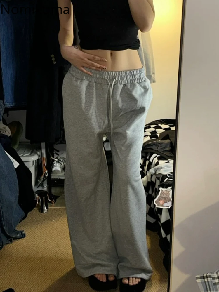 

Streetwear Sweatpants High Waist Straight Y2k Wide Leg Pants Fashion Korean Jogger for Women's Casual Trousers Pantalon Femme