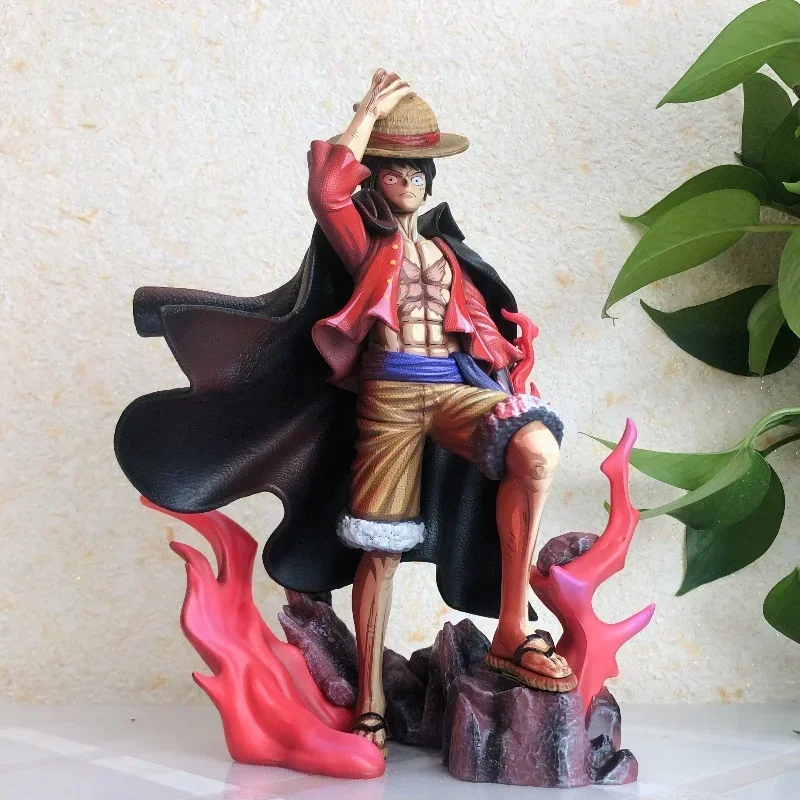 25cm One Piece Comic Color GK New Yonko Straw Hat Luffy LX Resonance Meteor Hand Model Statue Ornament Animation Peripheral Toy